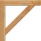 Ekena Millwork Traditional Block Rough Sawn Bracket w/ Offset Brace, Western Red Cedar, 6"W x 32"D x 32"H BKT0604X32X32TRA05RWR - alternate 3